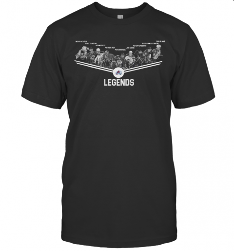 Colorado Avalanche Legends Team Player Signature T-Shirt