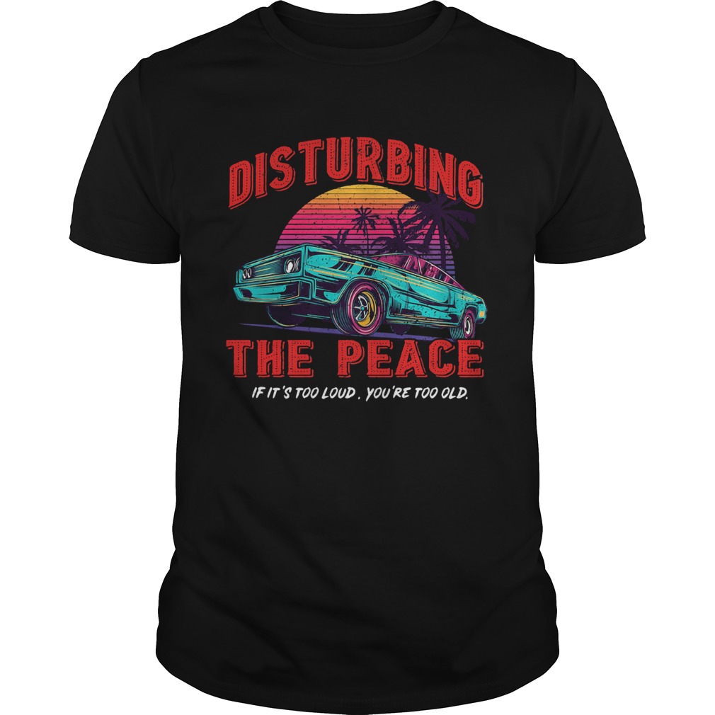 DISTURBING THE PEACE IF ITS TOO LOUD YOURE TOO OLD CAR shirt