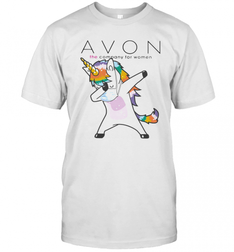 Dabbing Unicorn Mask Avon The Company For Women Logo Coronavirus T-Shirt