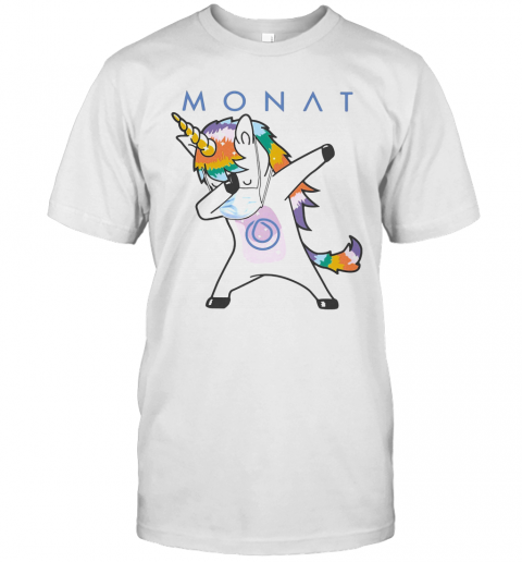 Dabbing Unicorn Mask Monat Logo Coronavirus T-Shirt