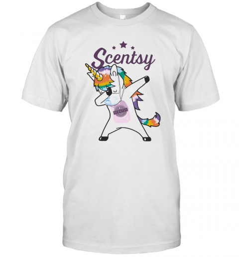 Dabbing Unicorn Mask Scentsy Logo Coronavirus T-Shirt