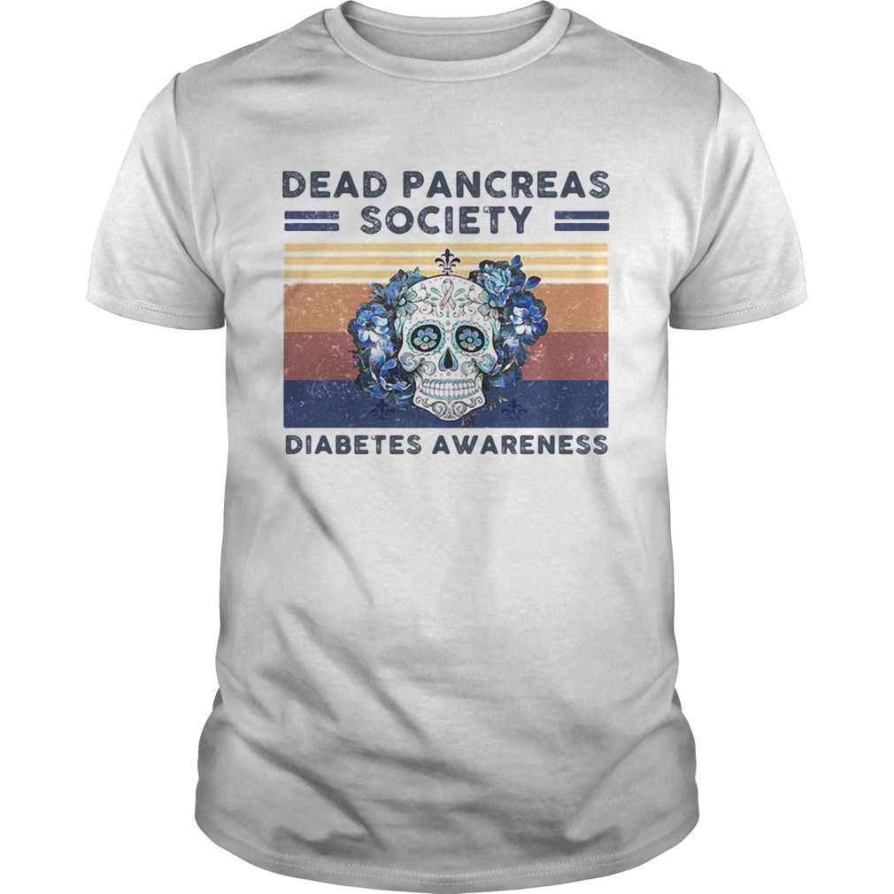 Dead Pancreas Society Diabetters Awareness Skullcap Vintage Retro shirt