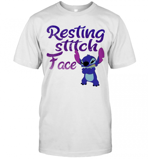 Disney Resting Stitch Face T-Shirt