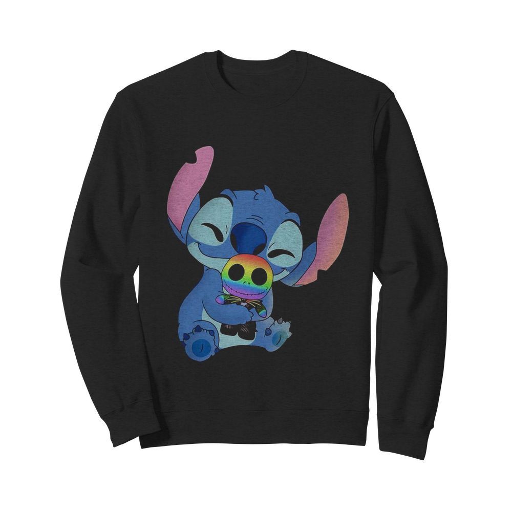 Disney stitch hug jack skellington lgbt  Unisex Sweatshirt