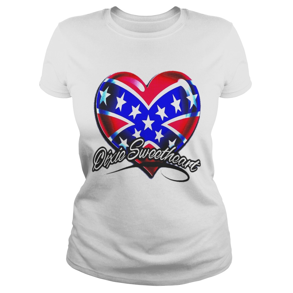 Dixic sweetheart heart american happy independence day  Classic Ladies