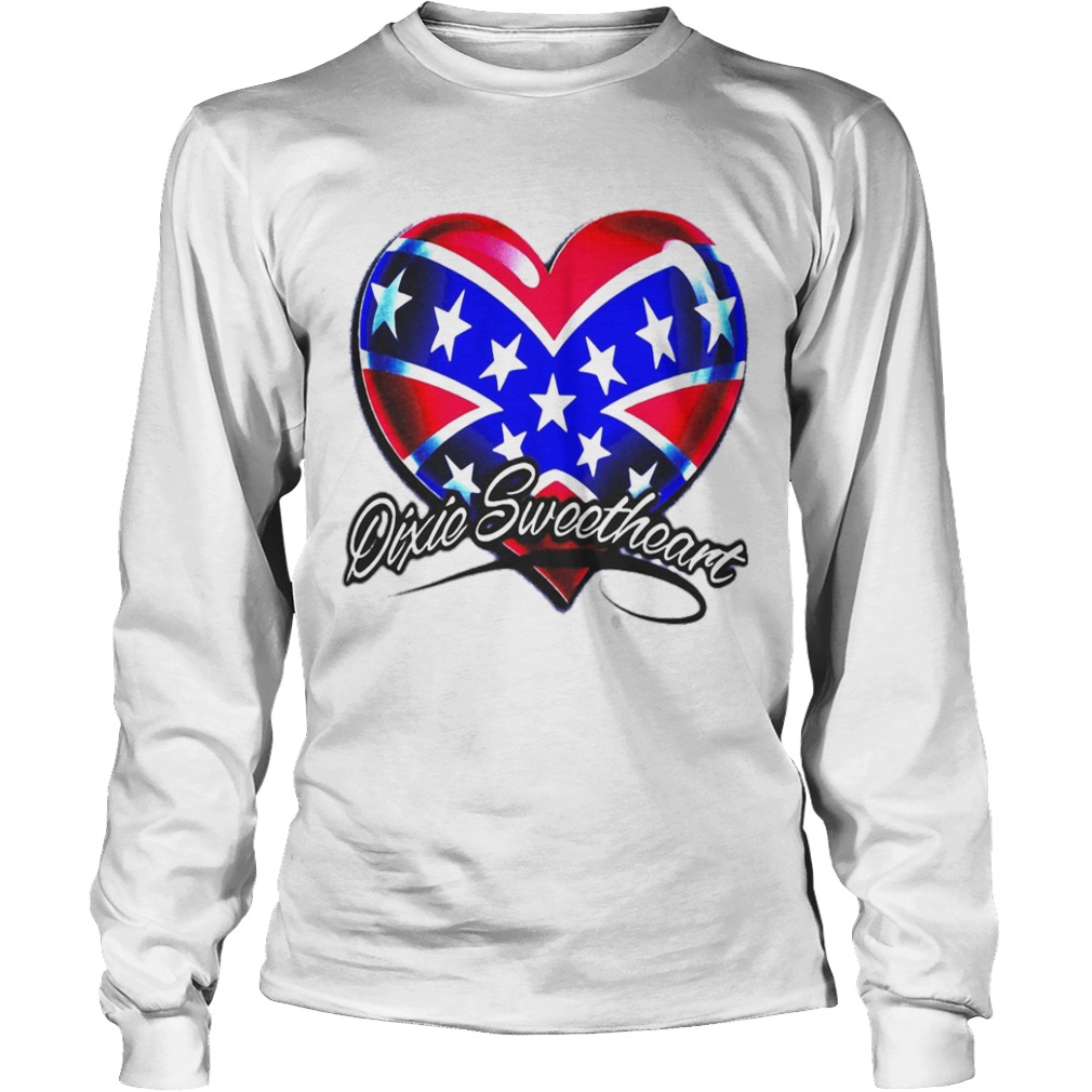 Dixic sweetheart heart american happy independence day  Long Sleeve