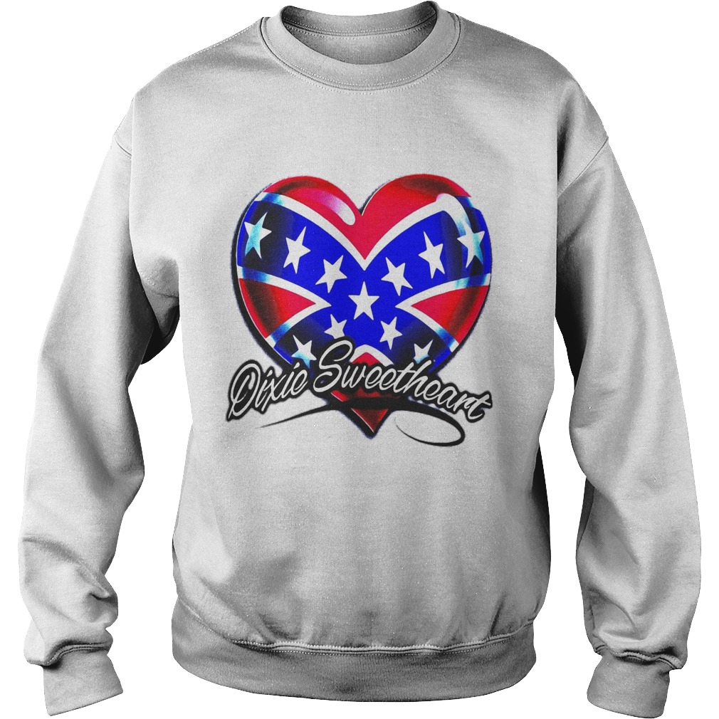 Dixic sweetheart heart american happy independence day  Sweatshirt