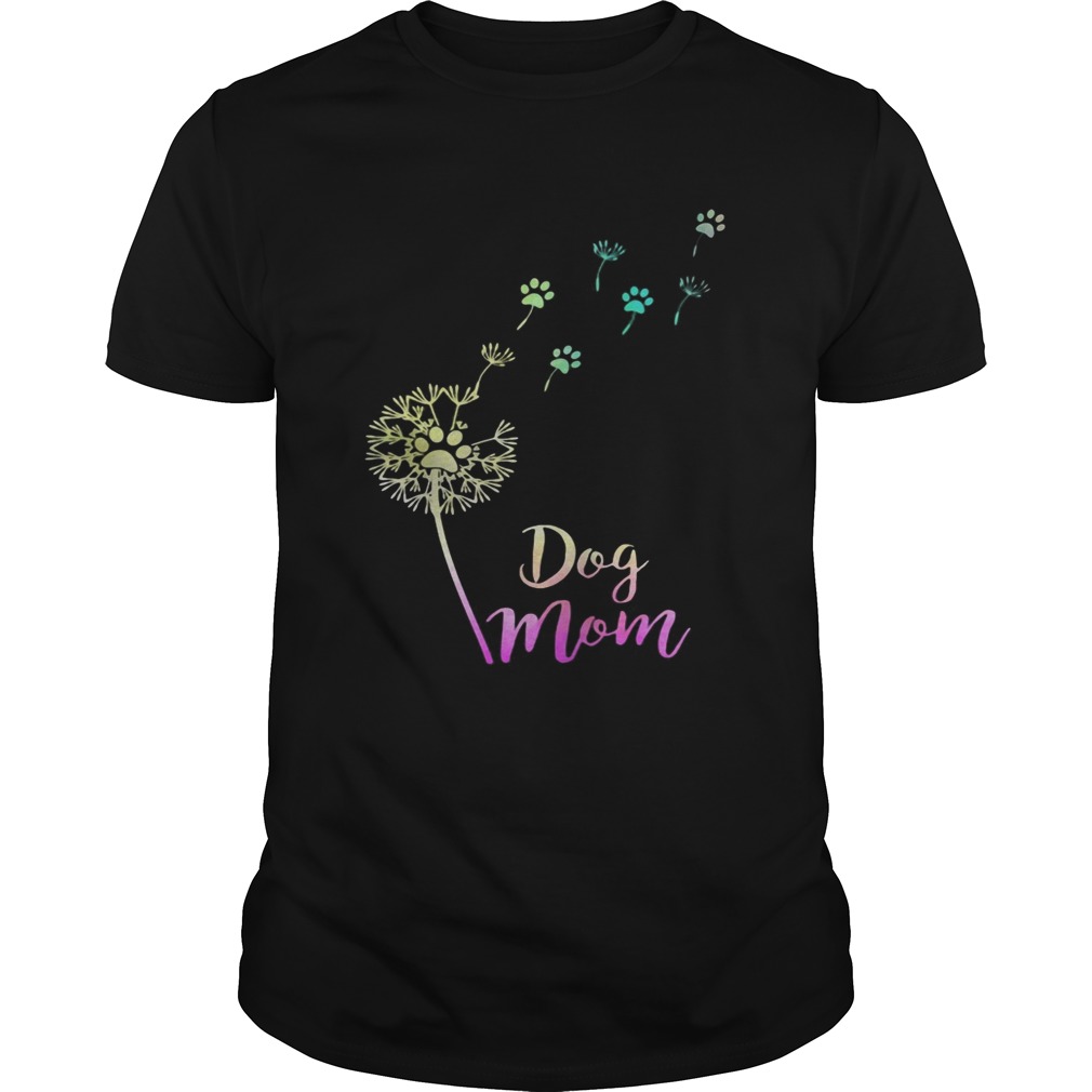 Dog Mom Flower Footprint Color shirt