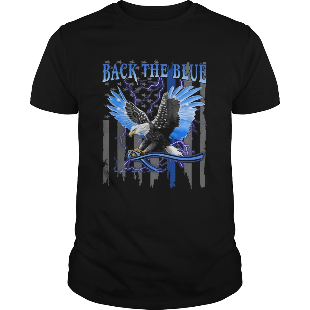 Eagles back the blue american flag happy independence day shirt