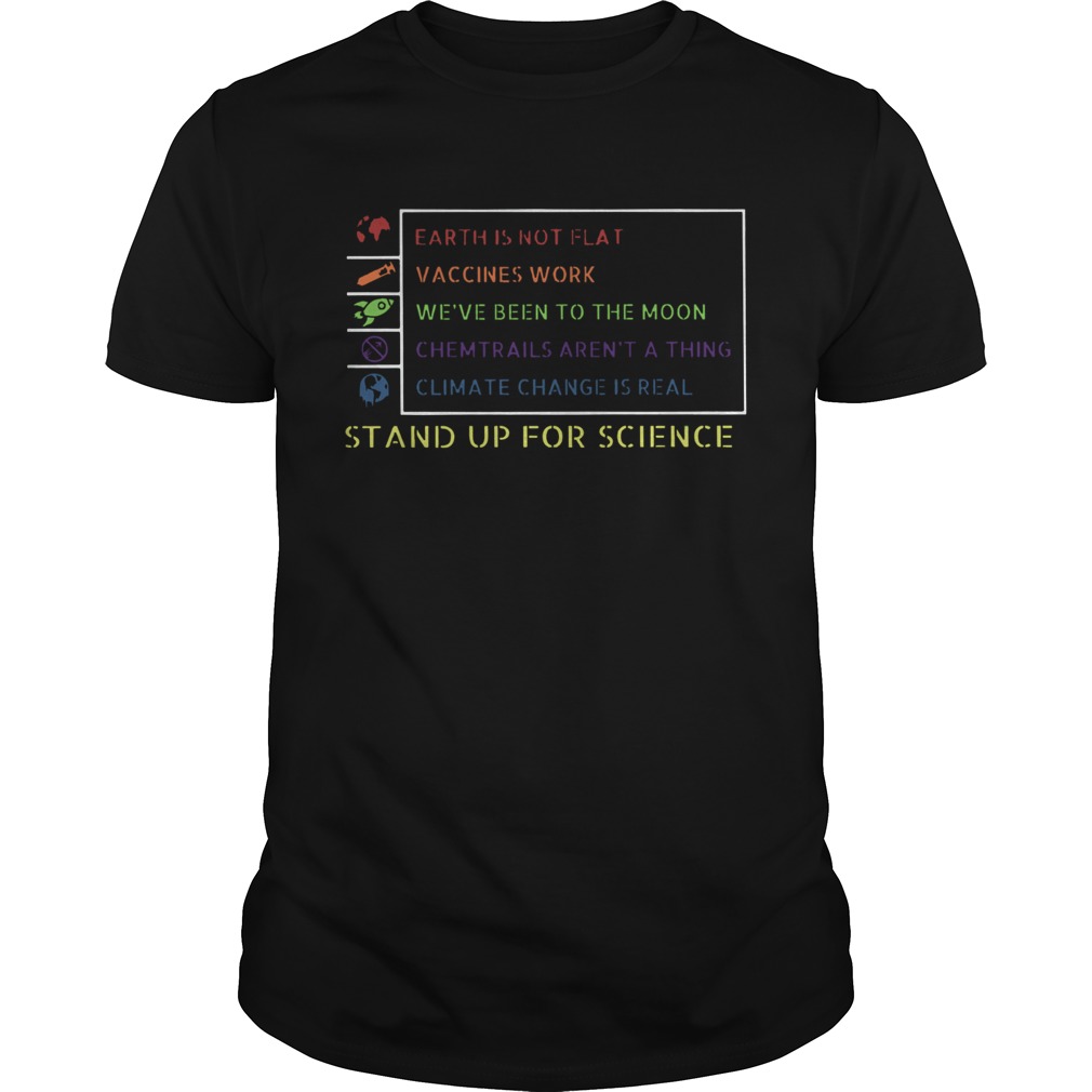 Earth Is Not Flat Stand Up For Science shirt