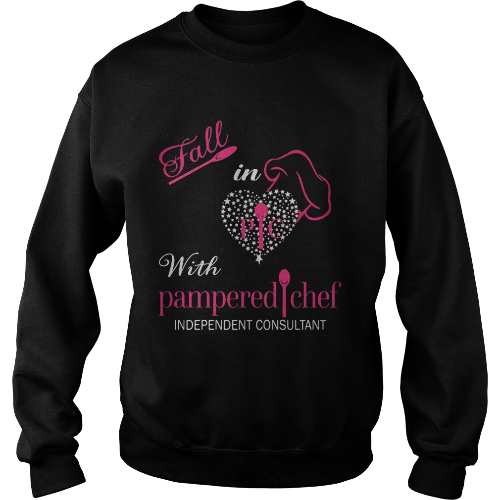 Fall in with pampered chef independent consultant heart  Sweatshirt