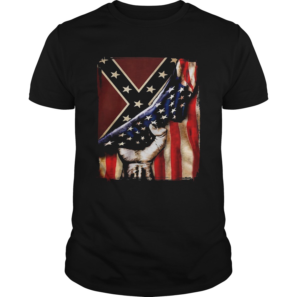 Flag american and dixieland shirt