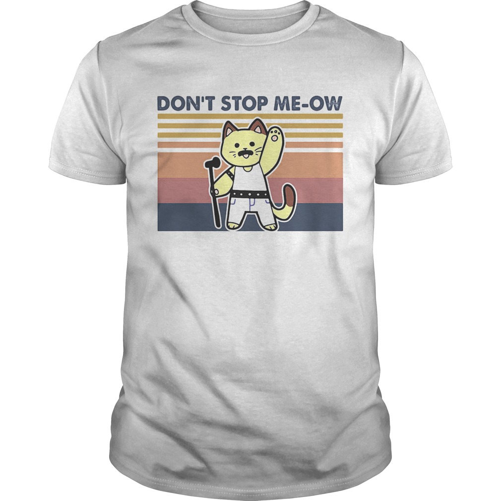 Freddie mercury cat dont stop meow vintage retro shirt