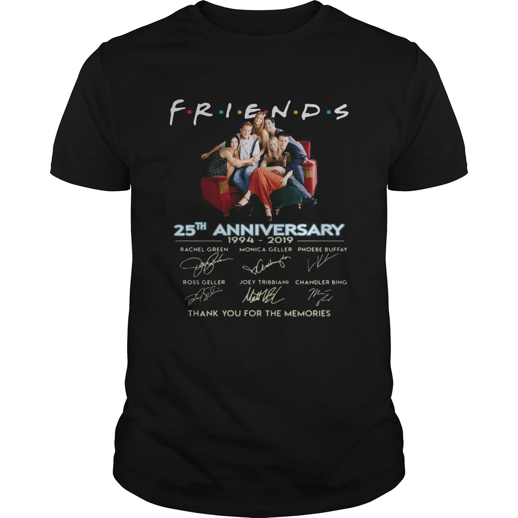 Friends Tv Show Thank You For The Memories Full Cast Signatures shirt