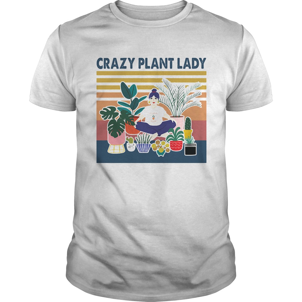 Garden crazy plant lady vintage retro shirt