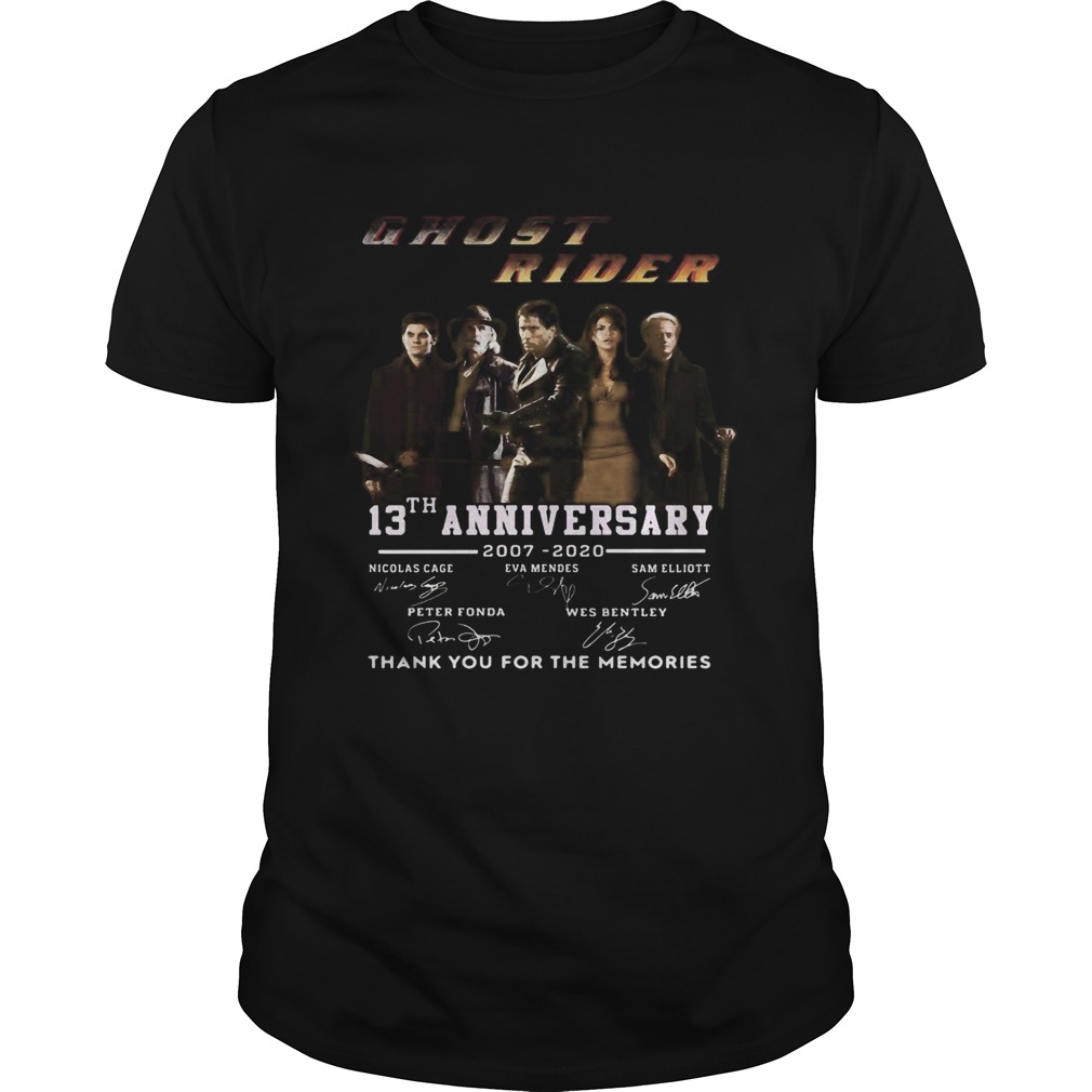 Ghost rider 13th anniversary 2007 2020 thank you for the memories signatures shirt