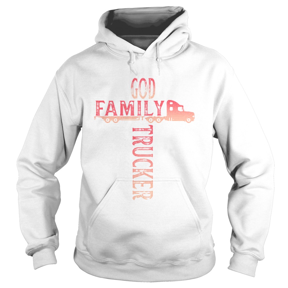 God family trucker cross light red  Hoodie