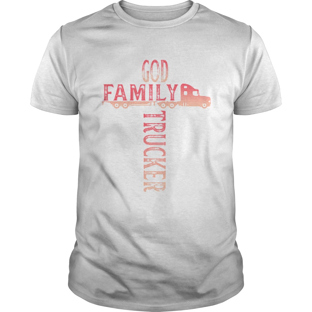 God family trucker cross light red  Unisex