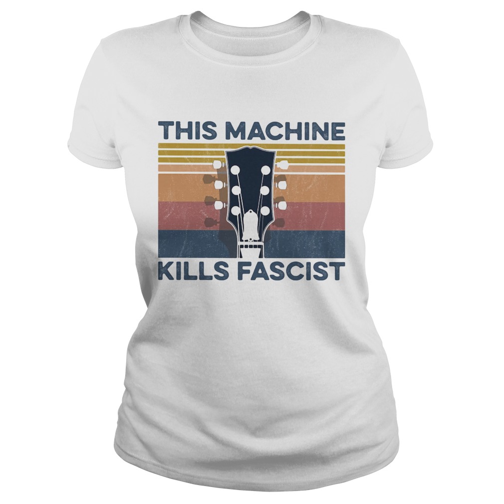 Guitar this machine kills fascists vintage retro  Classic Ladies