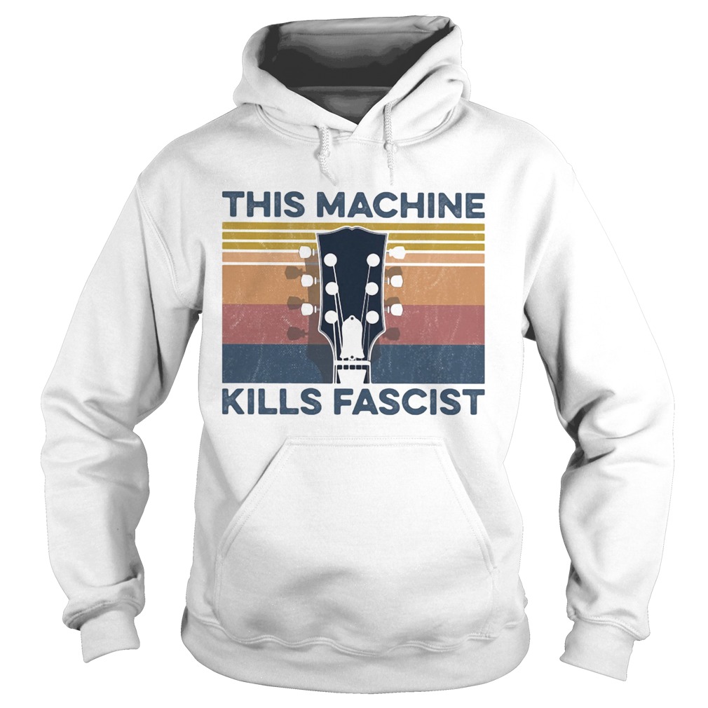 Guitar this machine kills fascists vintage retro  Hoodie