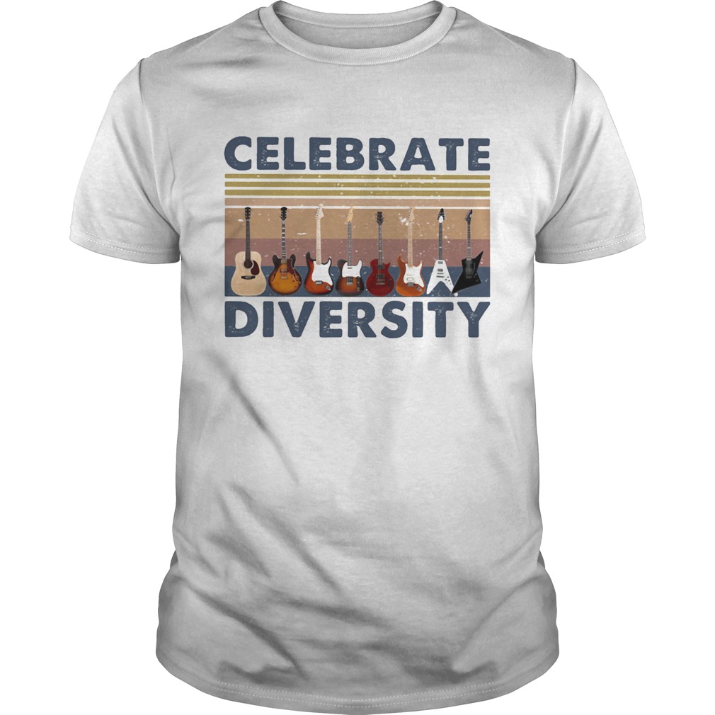 Guitars celebrate diversity vintage retro shirt