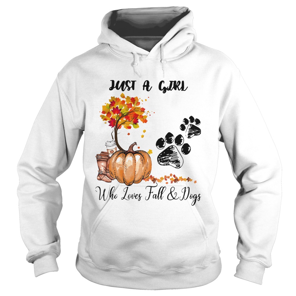 Halloween Just A Girl Who Loves Fall And Dogs  Hoodie