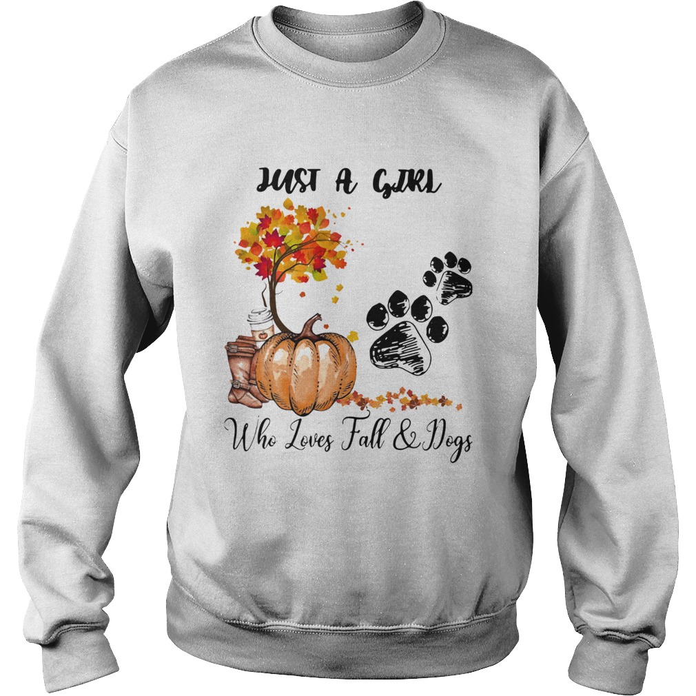 Halloween Just A Girl Who Loves Fall And Dogs  Sweatshirt