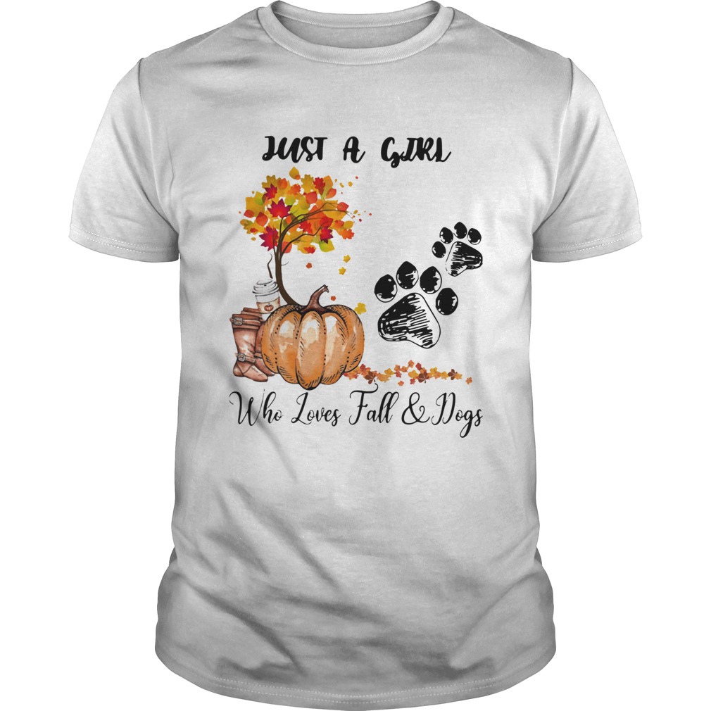 Halloween Just A Girl Who Loves Fall And Dogs  Unisex