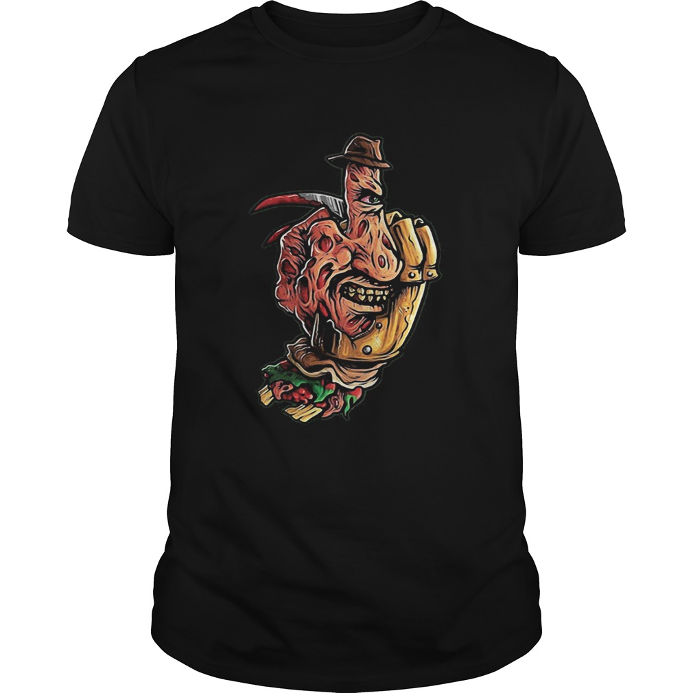 Halloween jeanne loves horror on freddy krueger 2 shirt