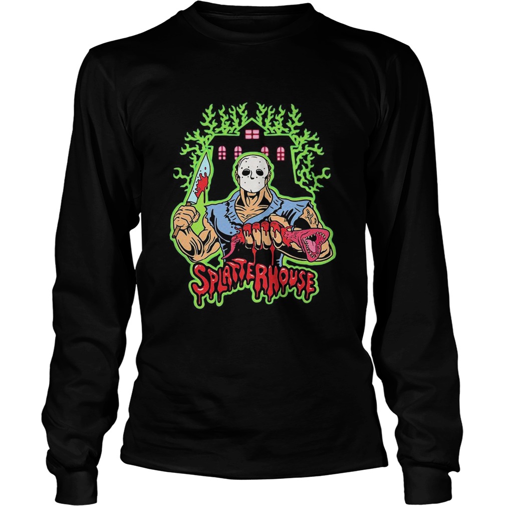 Halloween michael myers holding knife splatterhouse  Long Sleeve