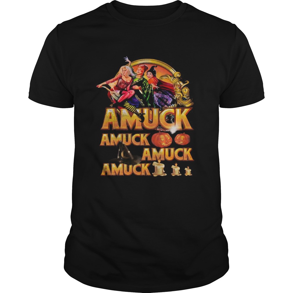 Halloween witch amuck pumpkin shirt