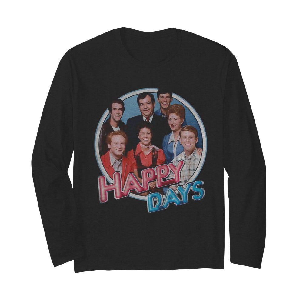 Happy days characters retro  Long Sleeved T-shirt 