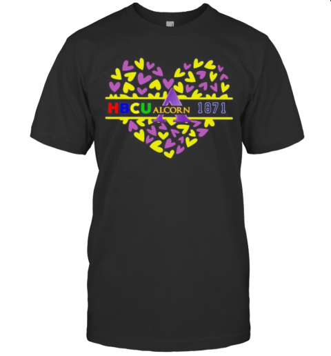 Hbcu Alcorn State University 1871 Logo Hearts T-Shirt