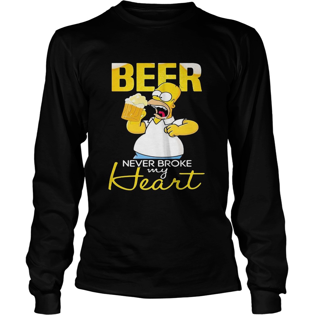 Homer simpson beer never broke my heart  Long Sleeve