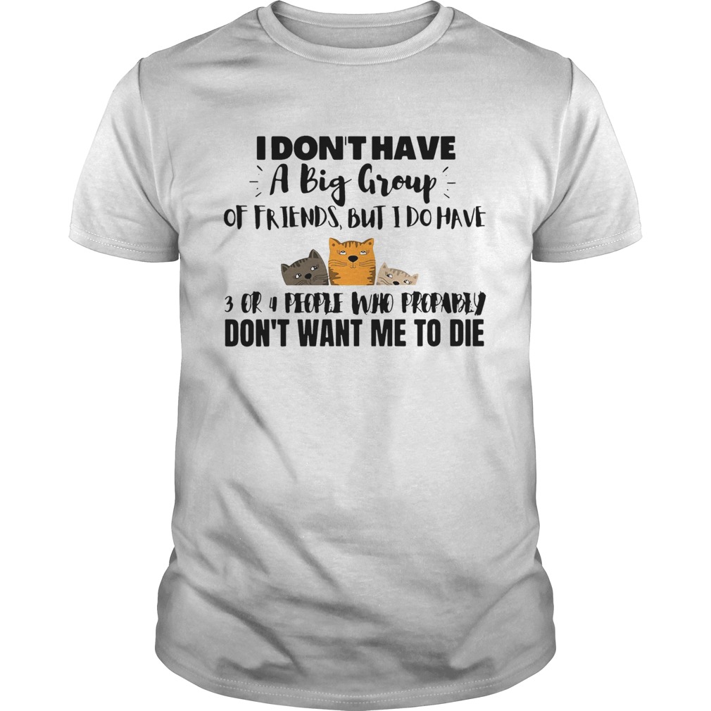 I Dont Have A Big Group Of Friends But I Do Have 3 Or 4 People shirt