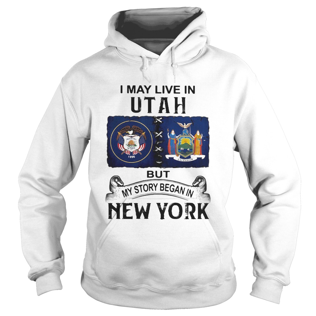 I may live in utah but my story began in new york  Hoodie