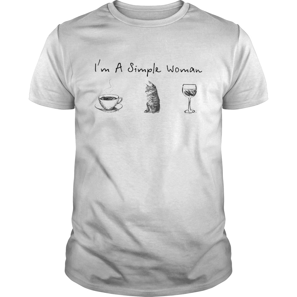 Im a simple woman coffee cat wine  Unisex