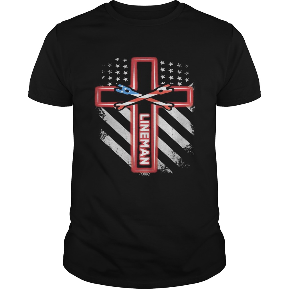 Independence day cross lineman shirt