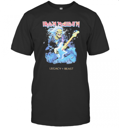 Iron Maiden Legacy Of The Beast Playing Guitar T-Shirt