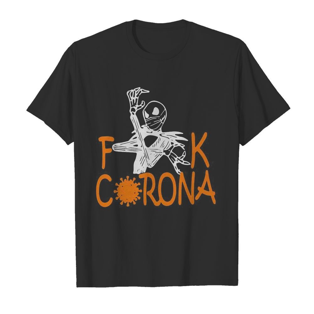 Jack skellington mask fuck coronavirus shirt