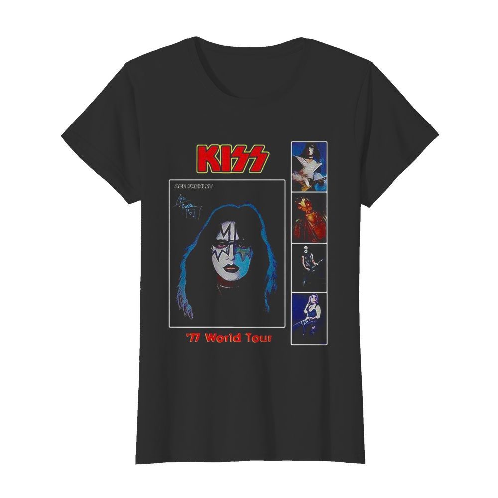 Kiss ace frehley 77 world tour signature  Classic Women's T-shirt