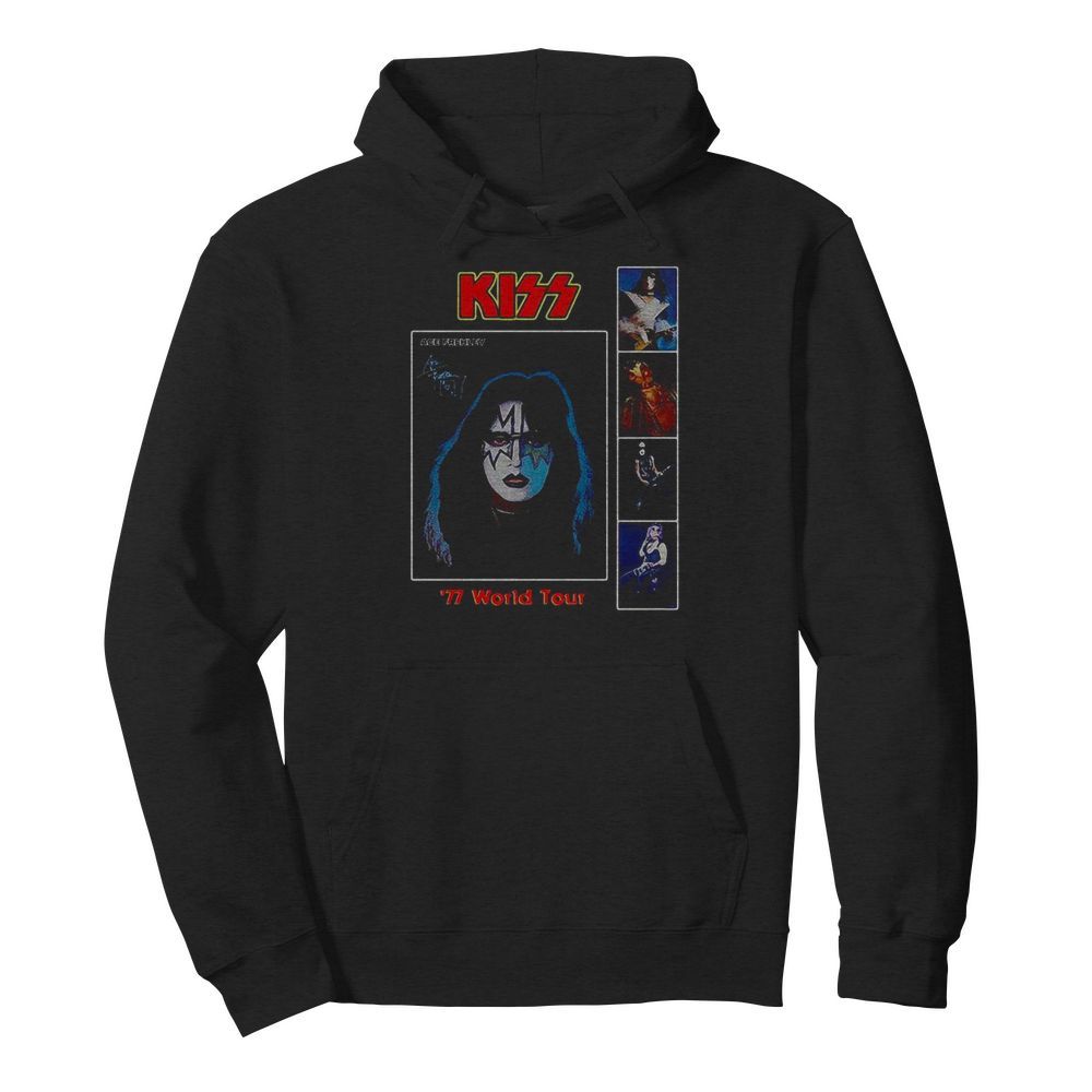 Kiss ace frehley 77 world tour signature  Unisex Hoodie