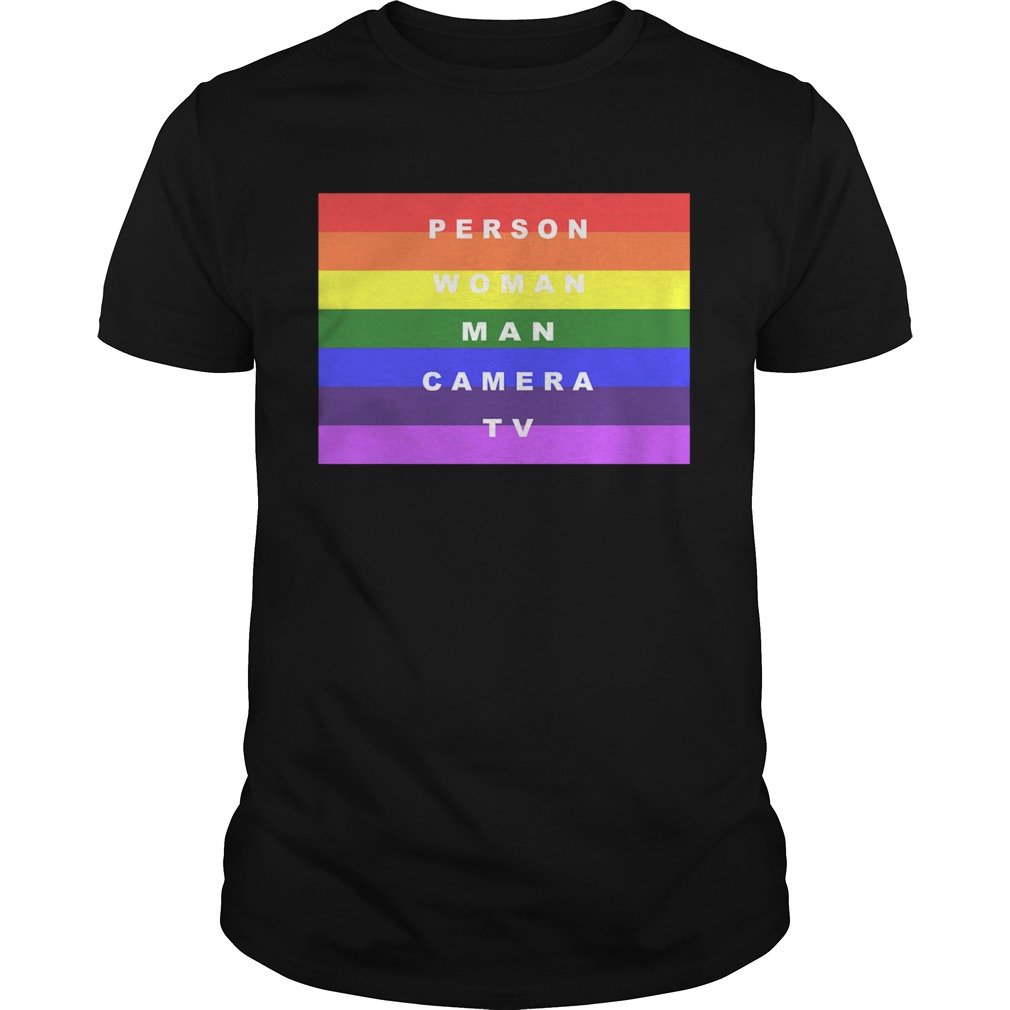 LGBT person woman man camera TV shirt