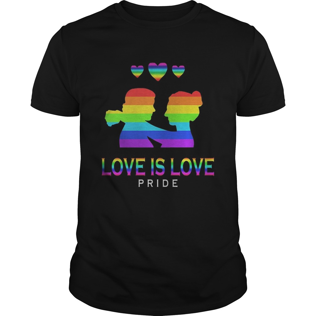 Lgbt love is love pride hearts shirt