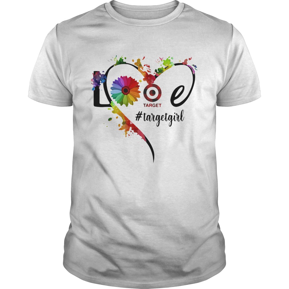 Lgbt love target girl flower heart shirt