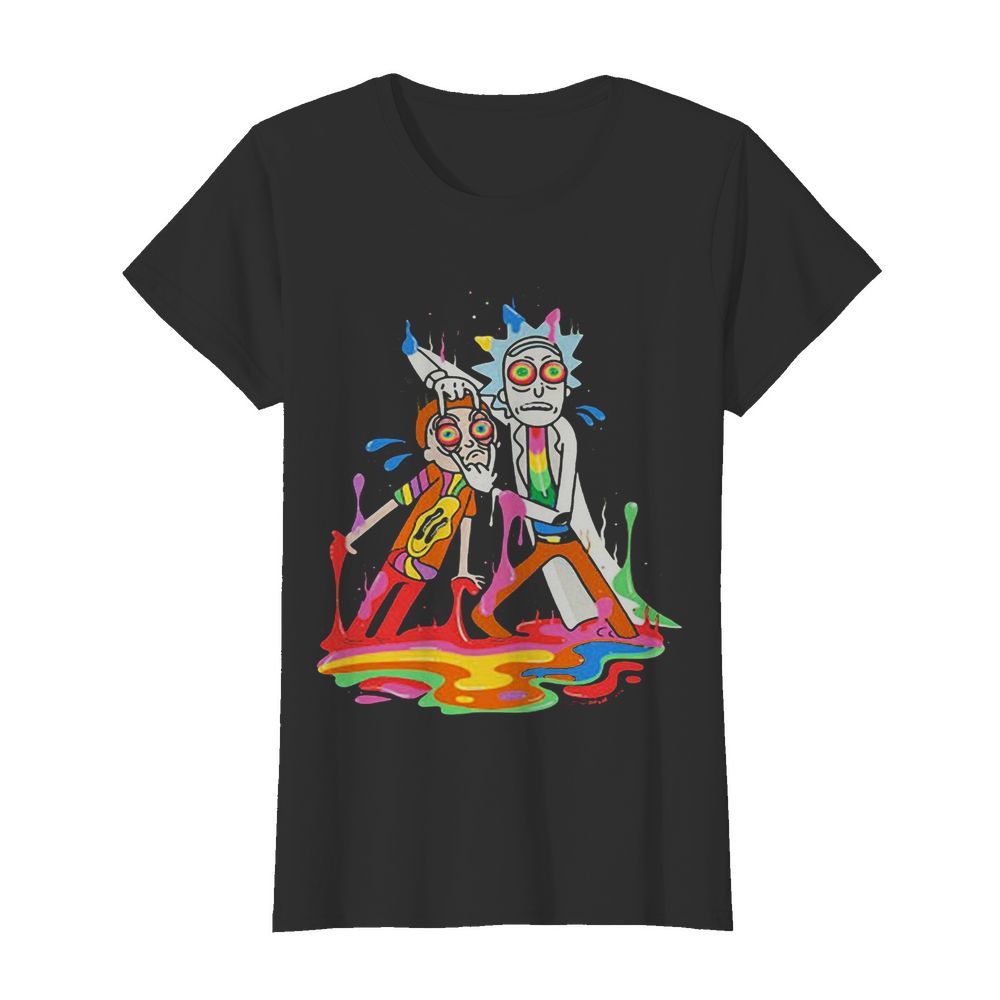 Lgbt rick and morty watercolor  Classic Women's T-shirt