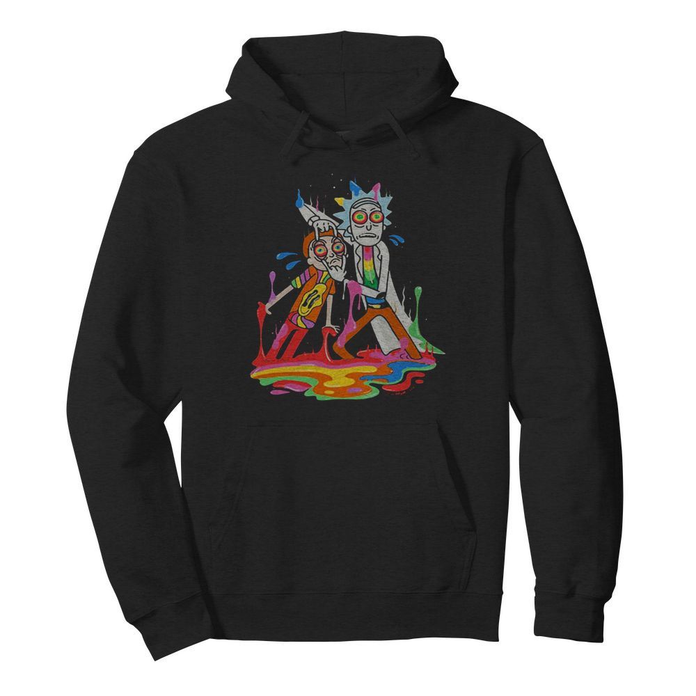 Lgbt rick and morty watercolor  Unisex Hoodie