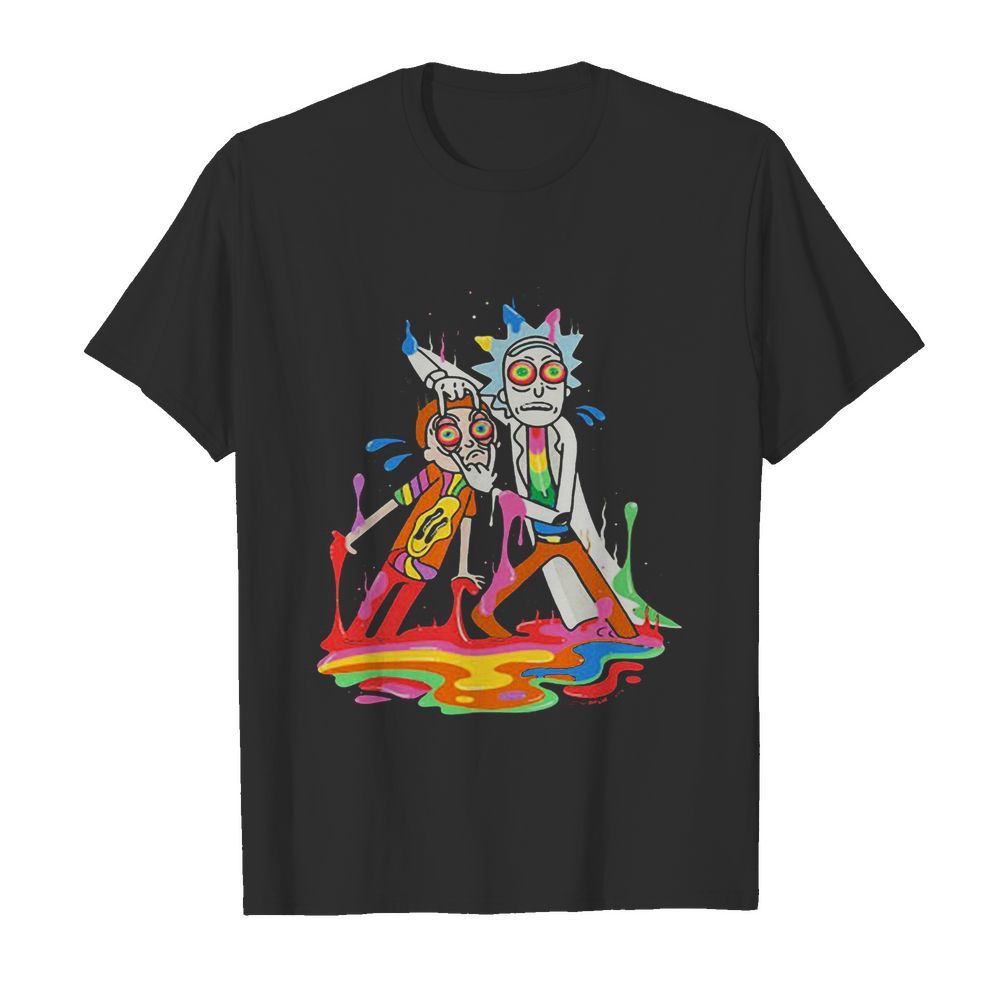 Lgbt rick and morty watercolor  Classic Men's T-shirt