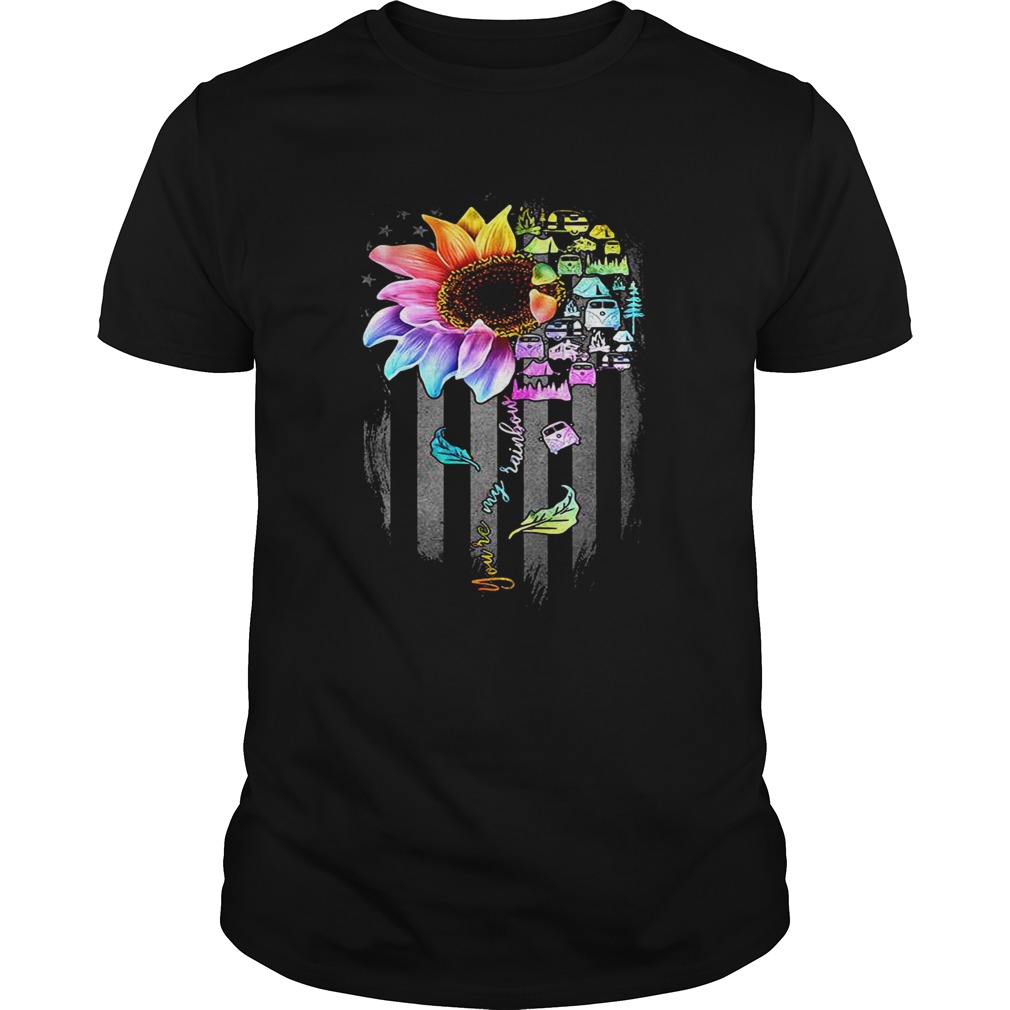 Lgbt sunflower you are my rainbow bus american flag independence day shirt