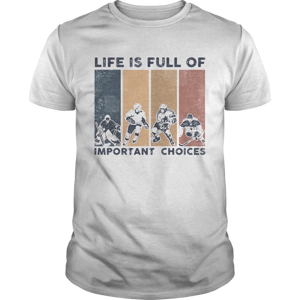 Life Is Full Of Important Choices Golfball Vintage Retro shirt